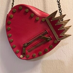 Disney Descendants Heart Crossbody Bag with Gold Accents